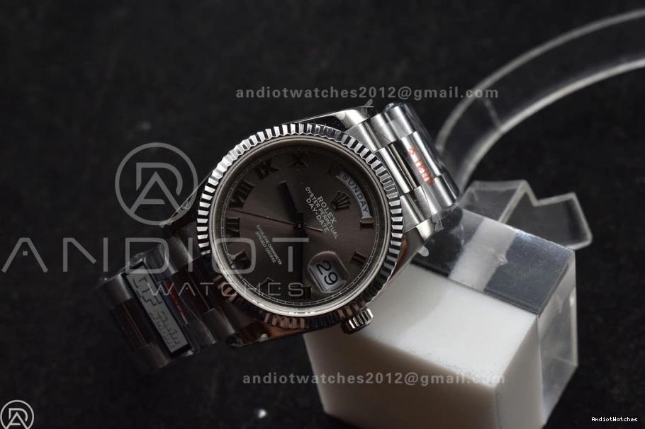 Best President 36 Weight) Bracelet Edition on Dial Grey Steel vr3255 684 SS 904L Efficient Roman QF (Gain V5 DayDate 0724